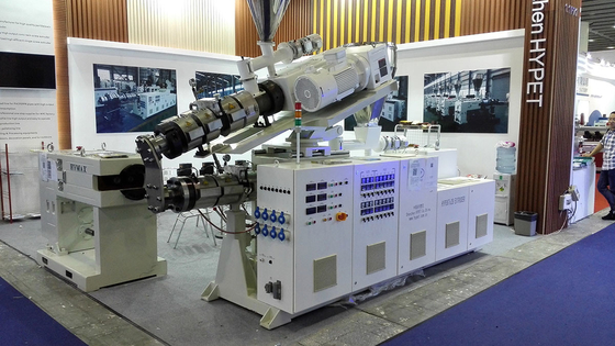 주문 고출력 플라스틱 엑스트루더 30kw HYPS67/27 평행 쌍 나사 엑스트루더 제조 online manufacture
