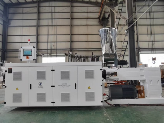 주문 HYPS107/28 평행 듀플 / 트윈 스크루 extruder 좋은 품질의 투명한 부드러운 PVC 정원 파이프 생산 online manufacture