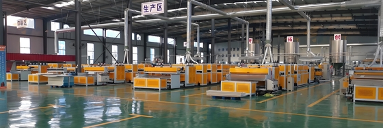 주문 1400 / 1800mm PP 홀로 그리드 보드 기계 PP 플라스틱 처리 홀로 보드 추출 라인 online manufacture