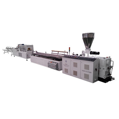 주문 Pvc 프로필 압출기 Pvc 천장 패널 생산 라인 PLC 제어 시스템 online manufacture