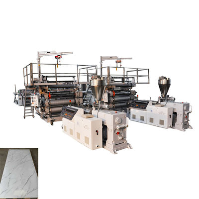 주문 Pvc 1220년 대리석 재질 시트 생산을 위한 경질플라스틱판 압출 기계 online manufacture