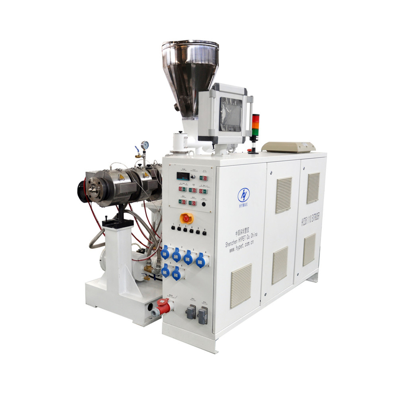 HYZS51/110 코닉 트윈 스크루 엑스트루더와 함께 PVC 파우더 인 싱글 월 코러브 파이프 제작 기계