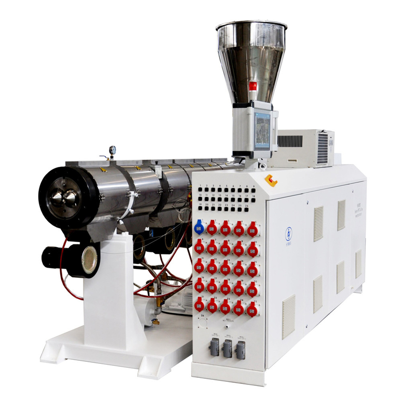 높은 출력 1600-1800kg/h HYPS165/28 수직 절감기 및 유로 기술과 함께 병렬 쌍 쌍 나사 extruder