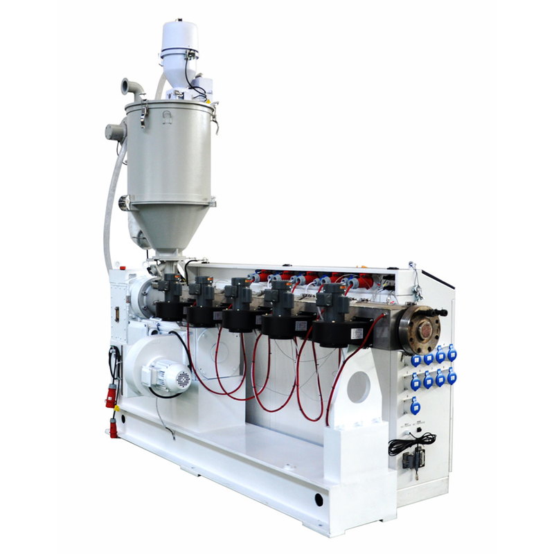 단일 나사 추출기 플라스틱 공동 추출 PE PPR HDPE 세 층 파이프 SJ180/28 모터 160kw와 530kg/h