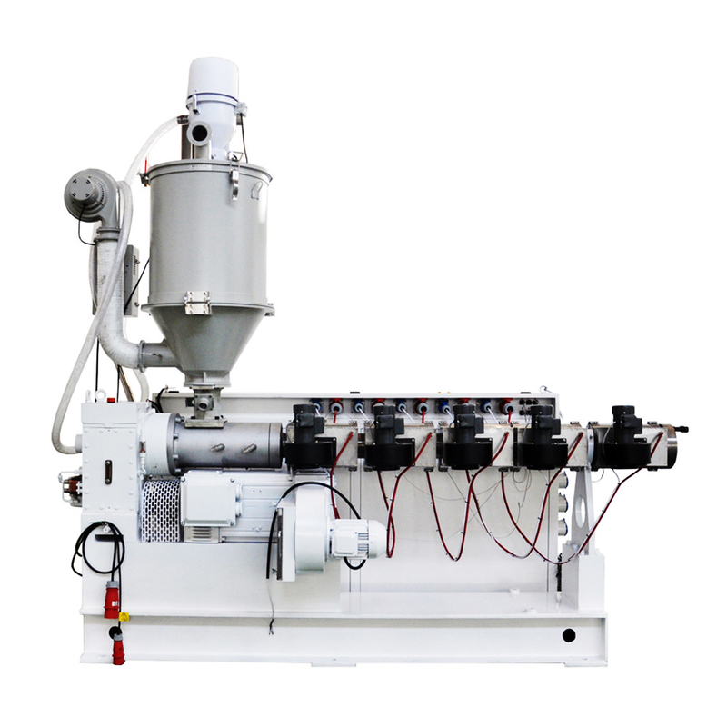 단일 나사 추출기 플라스틱 공동 추출 PE PPR HDPE 세 층 파이프 SJ180/28 모터 160kw와 530kg/h