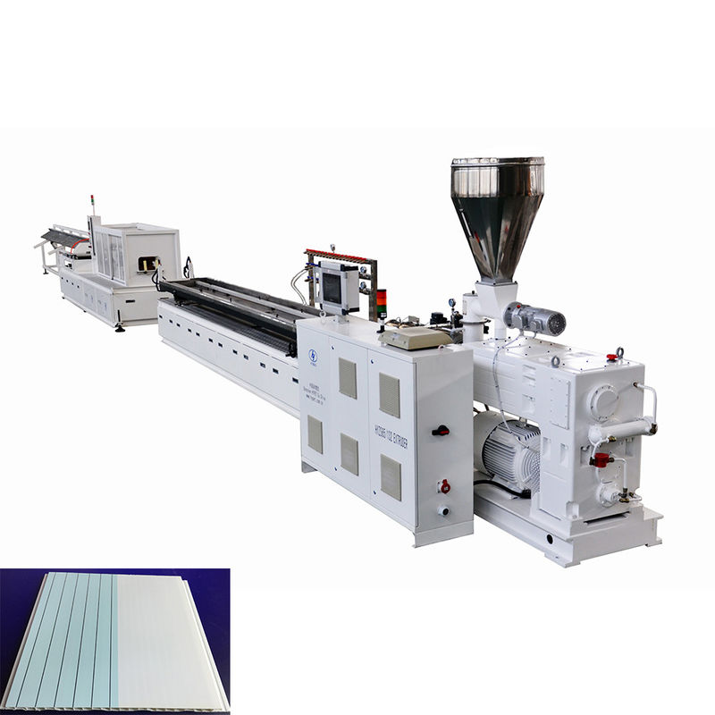 450-600mm PVC 지붕 벽 천장 장식 패널 제조 기계 쌍 나사 추출기 HYZS80/156 55kw
