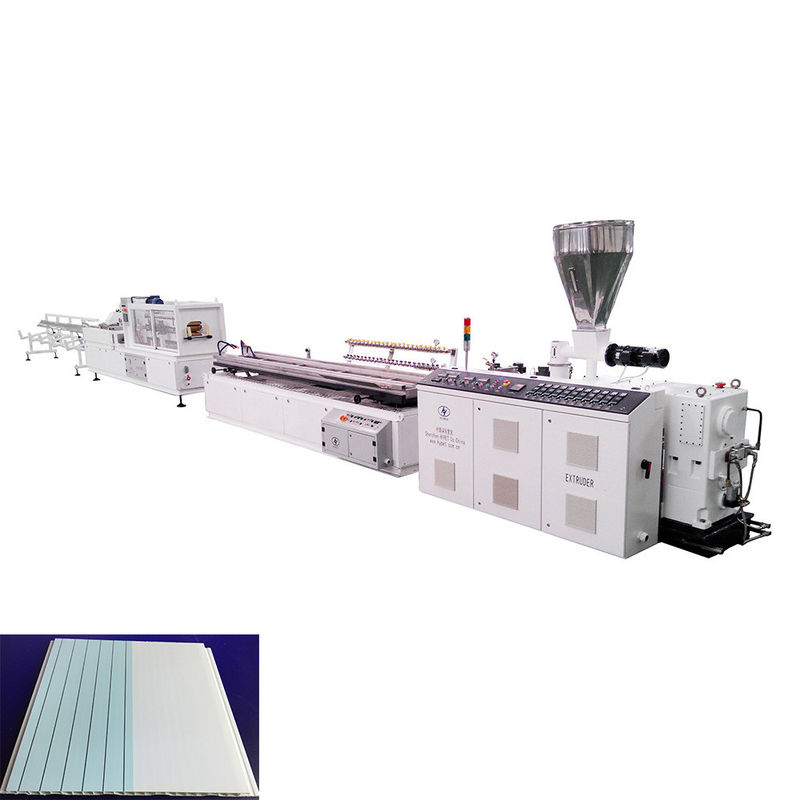 플라스틱 가짜 천장 PVC 벽 패널 보드 진압 라인 코니컬 트윈 진압기 HYZS65/132 37kw 주력 모터 전력