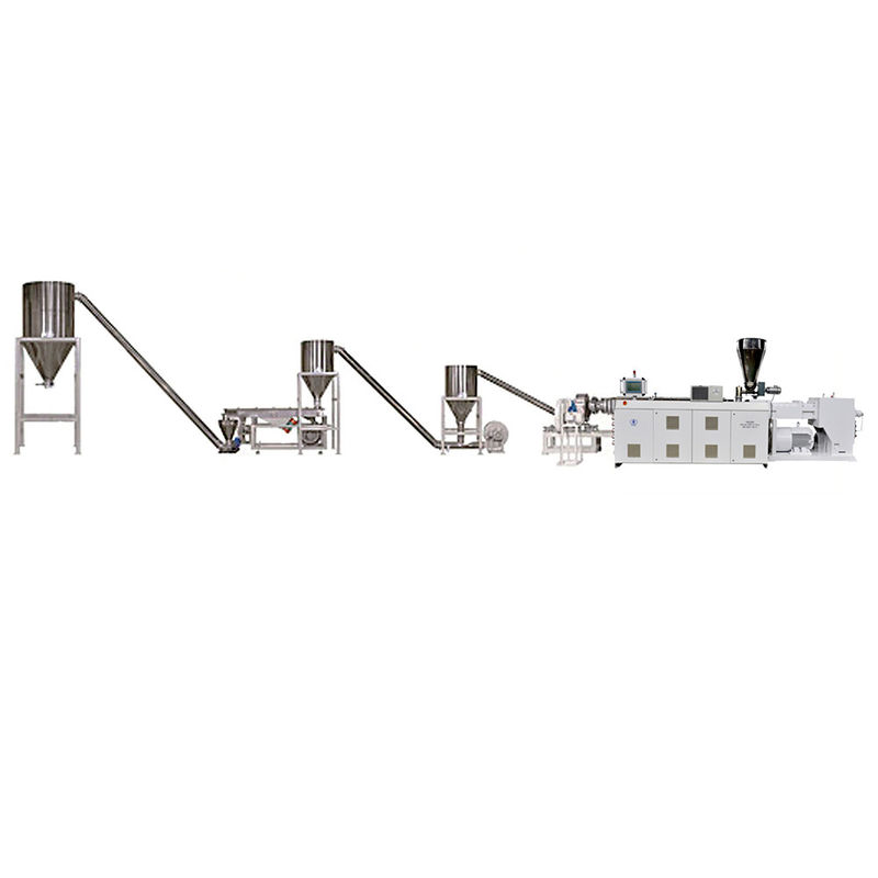 HYPS107/28 평행 쌍 나사 펠레팅 생산 라인 PVC 케이블 펠레트 주입 곡물 800k/h 출력